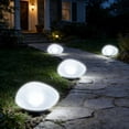 thumbnail image 4 of Solar Garden Lights Outdoor Glow Cobblestone Shape Lamp Garden Decor Light-White & RGB Light Waterproof Landscape Night Lights for Lawn/Patio/Path(Glass Material),B, 4 of 5