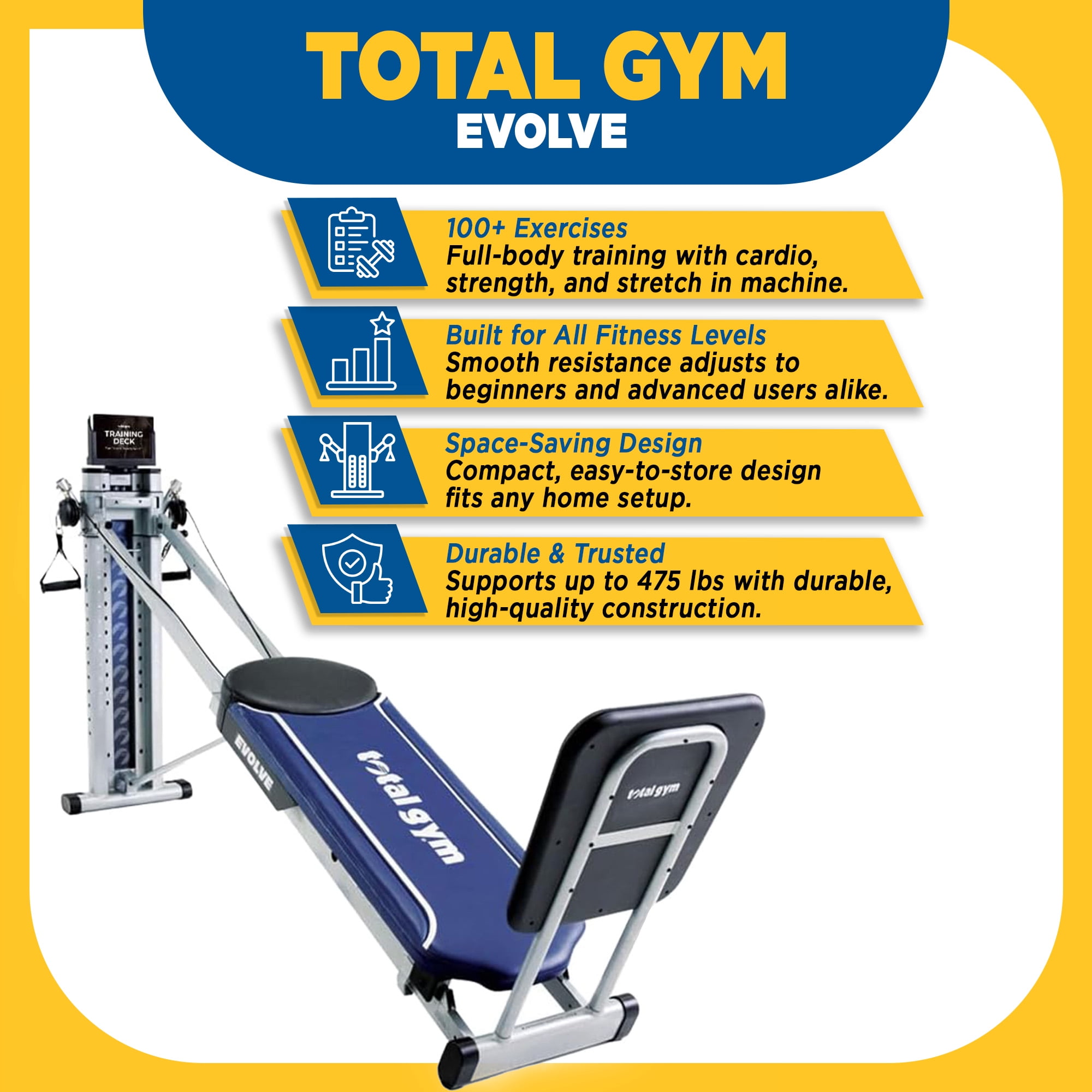 Total Gym Evolve Home Fitness Full Body Workout Cameroon Ubuy