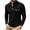 Black, variant on qafoshin Pullover Workout Tops for Men Breathable Stand-up Button Long Sleeve Fall Shirts