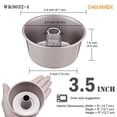 thumbnail image 3 of CHEFMADE Mini Angel Food Pan Set, 3.5-inch 4Pcs Non-Stick Chiffon Tube Pan for Oven and Instant Pot Baking, Dishwasher Safe (Champagne Gold), 3 of 8