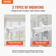 thumbnail image 2 of VEVOR Ceiling Curtain Track Set 8.9 FT/2.7 Meter Room Divider with Hooks White, 2 of 9