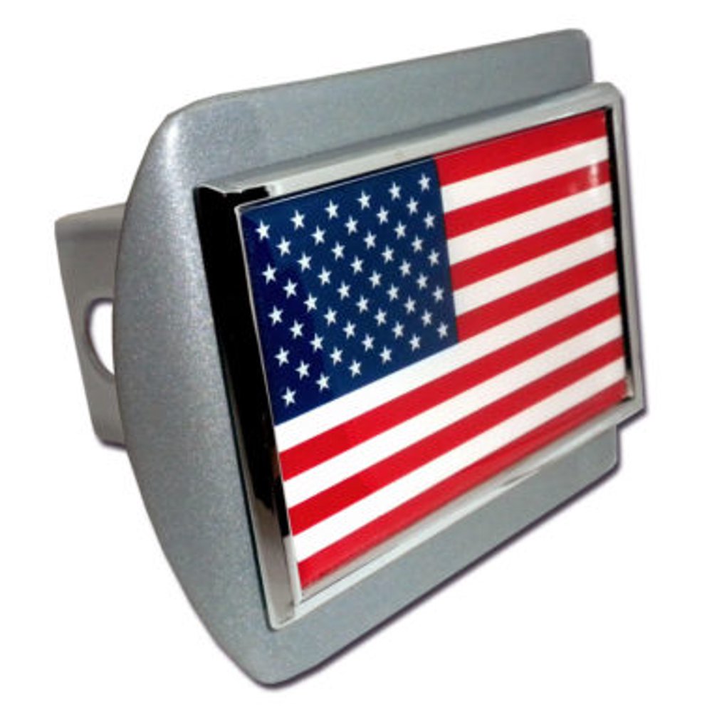 American Flag Brushed Hitch Cover