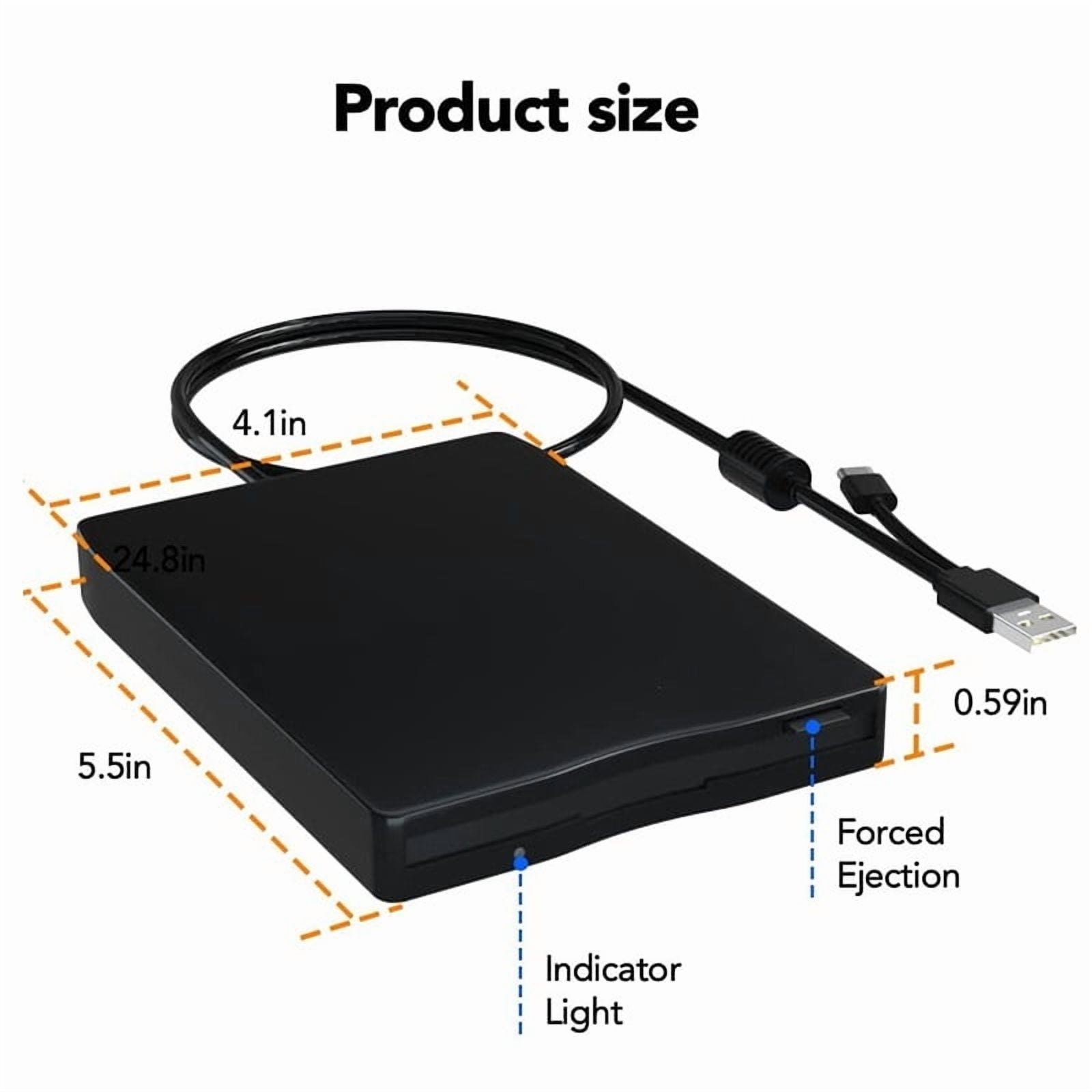 Floppy Disk Reader USB 3.0 Type-C External Floppy Drives 3.5" 1.44 MB FDD for PC Laptop ,High-Speed USB 3.0 Performance