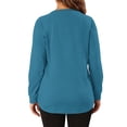 thumbnail image 5 of OutfitShow Plus Size Sweatshirts for Women Crewneck Long Sleeve Casual Tunic Tops Lightweight Pullover with Pockets,S-5XL, 5 of 9