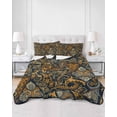 thumbnail image 3 of Boho Floral Twin XL Size Down Alternative Comforter, Lightweight Comforter Quilt Bedding Set with Pillow Shams Vintage Botanical Paisley Flower All Seasons Bed Comforter Duvet Insert 68"x98", 3 of 7