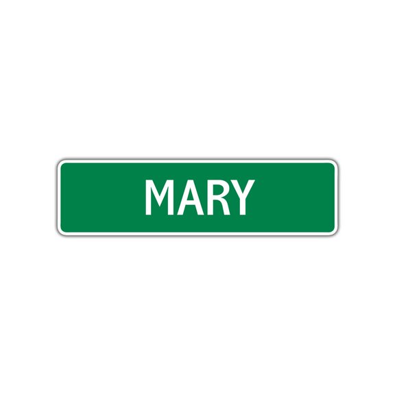 Mary Girls Children Name Decoration Label Indoor Outdoor Unique Wall Novelty Letter Printed Plaque Aluminum Metal Sign 4"x13.5"