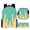F12-Mint Green, variant on FYDUU Girls Backpacks Ice Cream School Bag 3 Piece Backpack with Lunch Box Pencil Case for School Wear Casual Daypack School Supplies