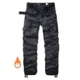 thumbnail image 2 of TRGPSG Men's Fleece Lined Hiking Pants Outdoor Cargo Pants Casual Work Ski Pants with 8 Pockets(No Belt),E Camo 36x32, 2 of 6