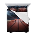 thumbnail image 7 of Basketball Full Size Down Alternative Comforter, Lightweight Comforter Quilt Bedding Set with Pillow Shams Sports Theme Stadium Field Lights Ball All Seasons Bed Comforter Duvet Insert 78"x90", 7 of 7