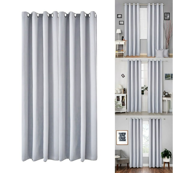 Ctnporpo Curtains Silver Grey Faux Silk Curtains Gray Curtains for Bedroom 34 X 84 Inch Room Darkening Satin Drapes/Curtains Thermal Insulated Window Curtains for Living Room