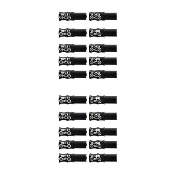 Naiovety 10 piezas de tapas de extremo de Cable de bicicleta aleación de aluminio profesional resistente al desgaste accesorios de bicicleta de Cambio Negro 2Conjunto