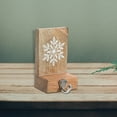 thumbnail image 2 of Maison Concepts Christmas Etched Wood Stocking Holder Snowflake (4.5L X 3.75W X 7.25H), 2 of 4