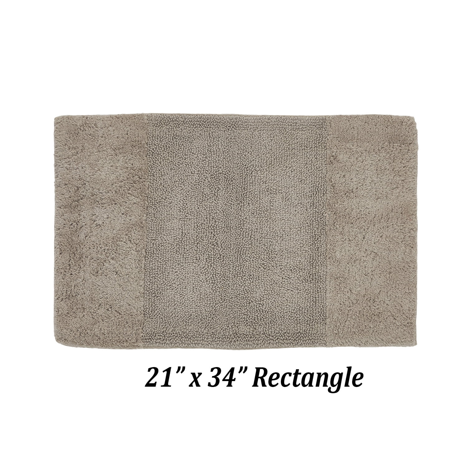 Better Trends 21" x 34" Bathroom Rug 100% Cotton, Extra Soft Tufted Bath Mat, Water Absorbent & Non Slip, Solid Pattern, (Beige) Granada Collection
