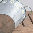 thumbnail image 2 of Tongina Delicate Flower Pot Vintage Chrysanthemum Embossed Garden Metal Tin Bucket Planter Pots with Handle Retro Home Decoration, 2 of 7