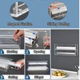 thumbnail image 4 of Cling Film Dispenser 2 in 1 Plastic Film Aluminum Foil Transparent Storage Rack for Kitchen, 4 of 5