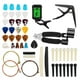 thumbnail image 1 of Kit de accesorios para guitarra de 65 piezas con cuerdas, afinador, cejilla, púas, soporte para púas, púas para el pulgar y clavijas de puente., 1 of 5