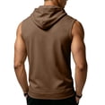 thumbnail image 4 of Mens Tank Tops Plus Size Casual Sleeveless Summer t-Shirt Lightweight Comfy Cut Off Gym Workout Hooded Muscle Tees, M, 4 of 7