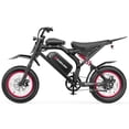 thumbnail image 2 of GlobalKeep Electric Dirt Bike for Teens Age 7+, 1000W Motor 1500W Peak E-Mountain Bike, 48V 17.5Ah Removable Battery, 16"x3" Fat Tire Electric Bike, Full Suspension, UL 2849, Red, 2 of 9