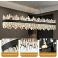 thumbnail image 5 of Posiosa Black Oval Crystal Chandelier L57 inch, 32-Lights Chandeliers Modern Crystal Chandelier Pendant Light Fixture G9 Lights Pendant Ceiling Light for Dining Living Room Kitchen Island, 5 of 6