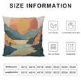 thumbnail image 6 of Acheng Sunrise Throw Pillow Covers Set of 2 Bonsai Sun Mountain Road Abstract Bohemian Landscape Modern Yellow Blue Comfortable Ornaments Couch Apartment Sofa Zipper Square Cushion Covers White, 6 of 6