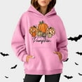 thumbnail image 2 of WEAIXIMIUNG Sweat à Capuche pour Femmes, Graphique, Imprimé Citrouille, Manches Longues, Décontracté, avec Poche, 2 of 3