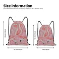 thumbnail image 2 of Saiise Flamingos Pattern Sports Drawstring Backpack - String Swim Gym Bag with Wet Proof Pocket for Women&Men-Small, 2 of 6