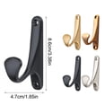 thumbnail image 3 of Wall Mount Towel Hooks, Brushed Nickel Metal Hangers, 3.4x1.8 Inch Heavy-Duty Hooks, Multifunctional Holders for Towels, Robe, Loofah in Kitchen and Bathroom,Black, 3 of 8