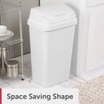 thumbnail image 5 of Sterilite Kitchen Trash Can, 13 Gallon Plastic Garbage Bin with Swing Top Lid, White, 5 of 9