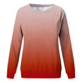thumbnail image 3 of SUXIAN Girls Sweatshirt Gradient Print Round Neck Long Sleeve for Autumn Winter Casual Hoodless Wear Orange 4-5 Years, 3 of 3