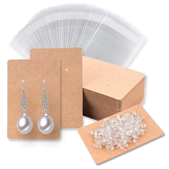 480Pieces/set Plastic Opp Bag Earring Display Card for Earring Necklace Display