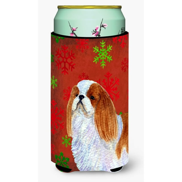 English Toy Spaniel Copos de nieve Vacaciones Navidad Niño alto Bebida Aislante