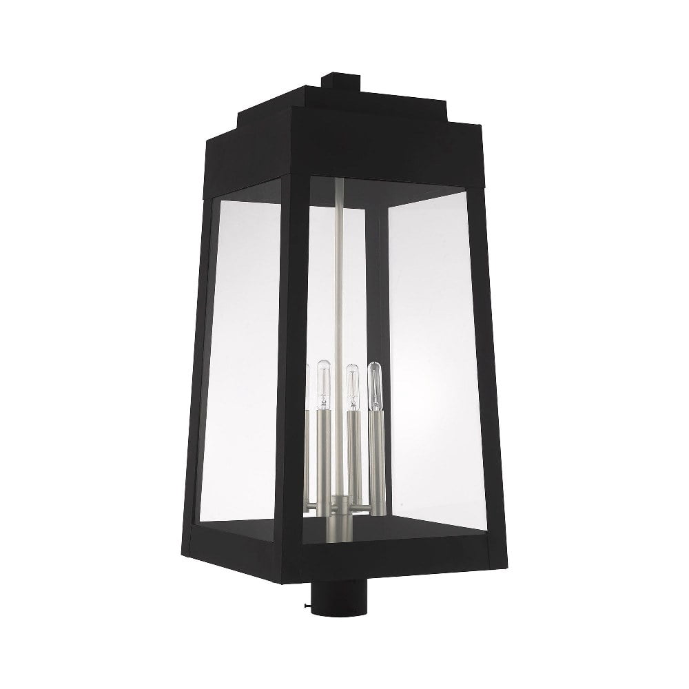 Livex Lighting - Oslo - 4 Light Outdoor Post Top Lantern in Mid Century Modern