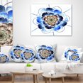 thumbnail image 4 of Designart Dark Blue Fractal Flower - Floral Throw Pillow - 18x18, 4 of 5