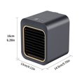 thumbnail image 4 of Enfriador de agua, recargable, 100 ml, ventilador de refrigeración, pantalla LCD, aire acondicionado ajustable, azul marino, batería Inevent HA005233-02B, 4 of 6