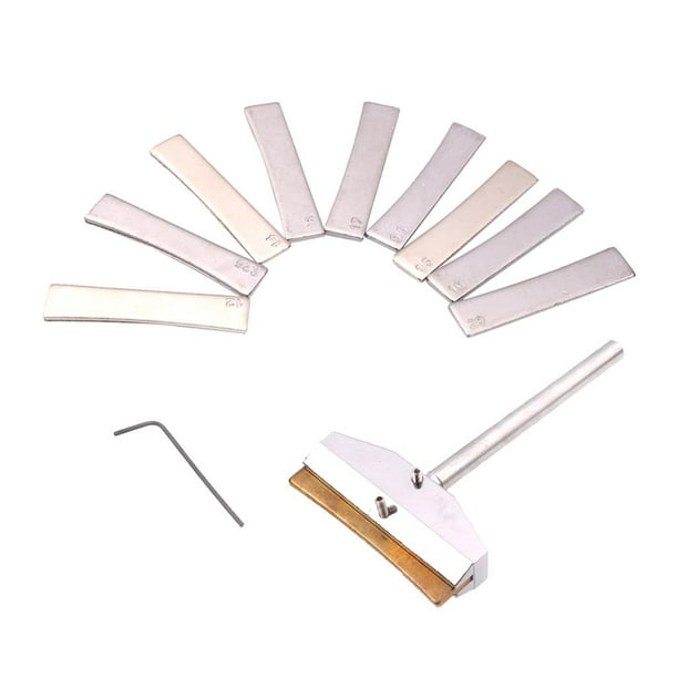 Durable Fretboard Fret Press Caul + Inserts + Herramienta de reparación de bajos de guitarra Plata kusrkot Inserción Caul de prensa de trastes de guitarra