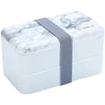thumbnail image 1 of Bento Lunch Box with cutlery for adults and children Microwave Bento Box (White), 1 of 5