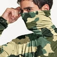 thumbnail image 7 of Dagegui Camo Sun Shirt for Men Quick Dry Breathable UV Protection Hoodie UPF 50+ Long Sleeve Outdoor Walking Hiking Tops Green XL, 7 of 7
