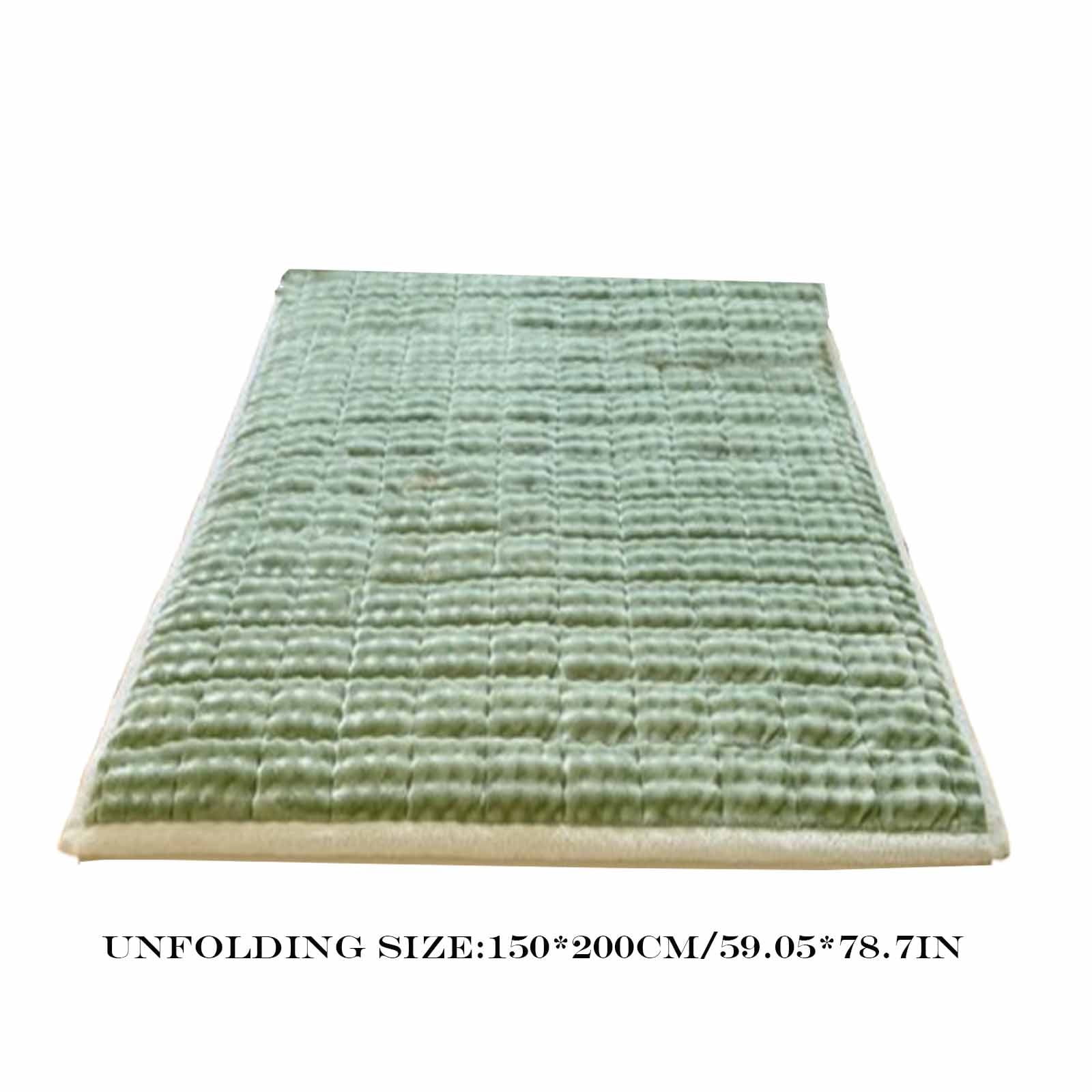 Oggfader King Size Mattress Milk Flannel Mattress Upholstery Facecloth Futon Bed Mattress Warm Non Slip Mattresses Green