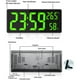 thumbnail image 3 of Reloj digital de pantalla grande, reloj de pared digital grande con temperatura y humedad, reloj de pared digital con números LED para dormitorio, oficina, lectura clara para personas mayores, 3 of 5