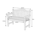 thumbnail image 4 of Pemberly Row Traditional Cedar Wood Patio Porch Garden Bench in Beige, 4 of 7