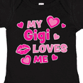 thumbnail image 4 of Inktastic Valentine's Day My Gigi Loves Me Hearts and Lips Boys or Girls Baby Bodysuit, 4 of 5