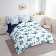 thumbnail image 2 of Erosebridal Cartoon Marine Shark Twin Bedding Sets 7-Piece For Kids Children,Kawaii Ocean Animal Bedding Comforter Set For Boys Girls,Navy Blue Reversible, 2 of 6