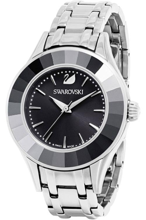 Swarovski Women's Alegria Swiss Quartz Black Dial Stainless Steel Watch  5188844