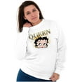 thumbnail image 3 of Retro Betty Boop Cartoon Queen Crown Women Plus Size Sweatshirt Brisco Brands 5X, 3 of 5