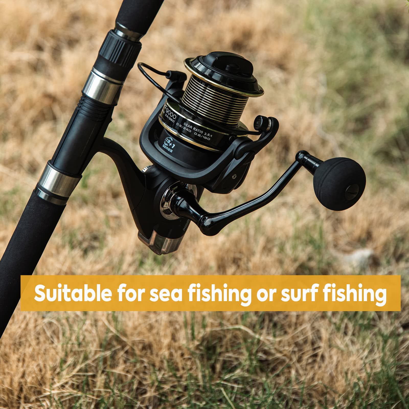 RUNATURE Saltwater 7000/8000/1000/11000 Fishing Reel Spinning Surf Fishing  Heavy Duty Long Casting Ultra High Capacity Metal Offshore Fishing Reels :  : Sports, Fitness & Outdoors