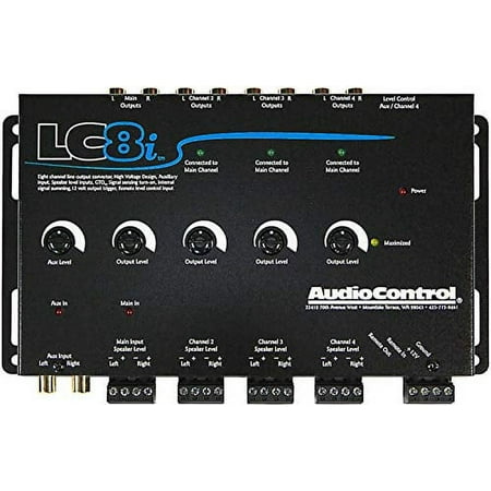 UPC: 0855814005884 | AudioControl LC8i Black Eight Channel Line Output Converter with Auxiliary Input