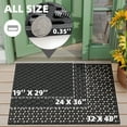 thumbnail image 3 of PABUBE Outdoor Doormat , Waterproof and Heavy Duty Doormat for Outside, Low Pile Dirt Trapper Rubber Outdoor Mat and Non-Slip Welcome Mat for Front Doors, 19" x 29", Black, 3 of 10