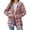 Pink, variant on Baqcunre Shirts For Women Women's Fall Casual Hoodie Long Sleeved Plaid Shirt With Pocket Womens Jacket Womens Tops Black L