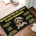 thumbnail image 2 of Welcome Mat for Front Door Outdoor Entry When Visiting My House Please Remember Chihuahua Dog Doormat Indoor Non- Rubber Rug Washable Entrance Floor Porch Door Mat for Home Kitchen Bathroom Decor, 2 of 4