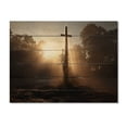 thumbnail image 3 of Designart "Healing Light Religious Cross wall art" Spiritual Print on Natural Pine Wood, 3 of 5